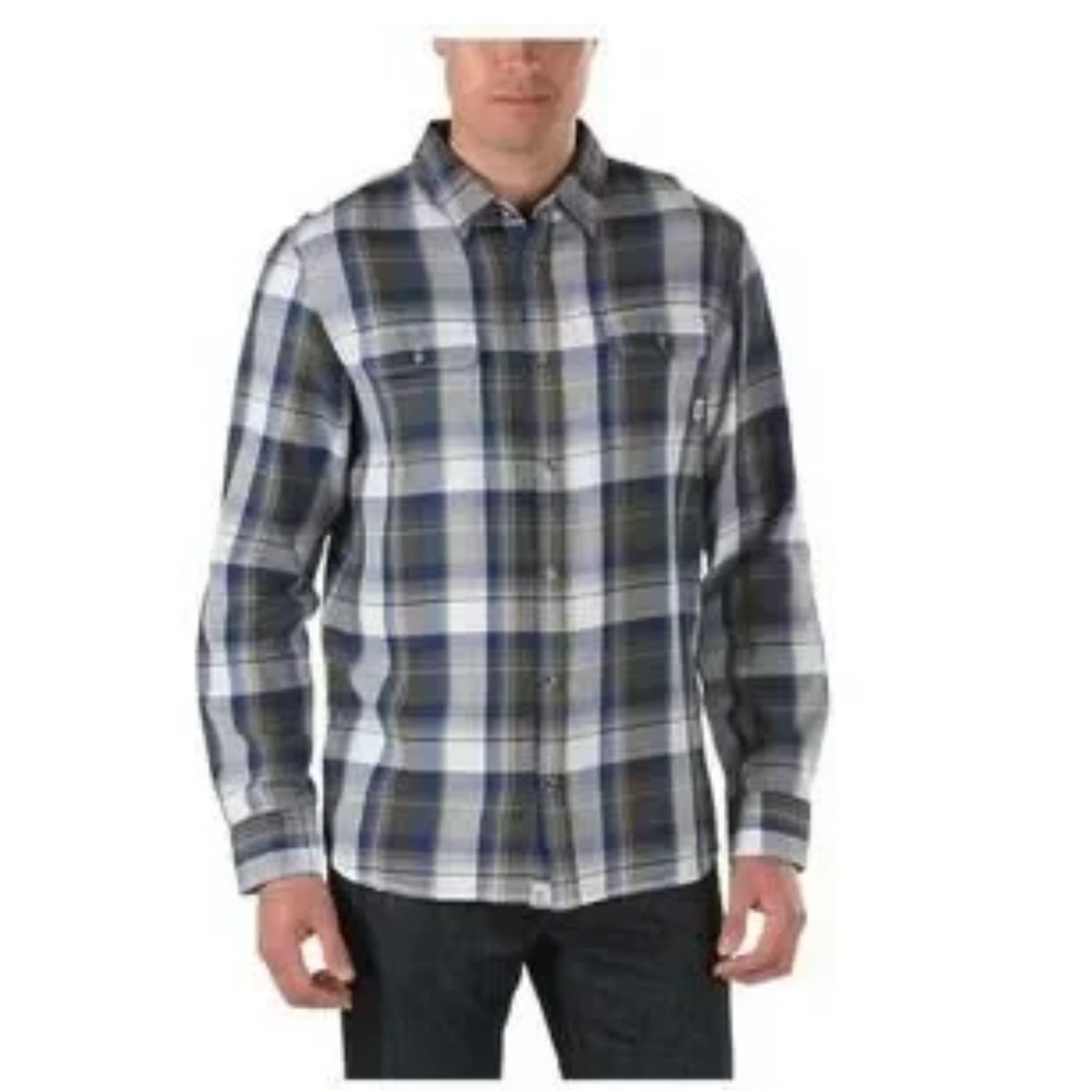 Vans Off The Wall Mens XL Plaid Flannel Shirt Long Sleeve Button Up